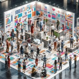Visual example of how smart stand design can influence booth costs at trade shows