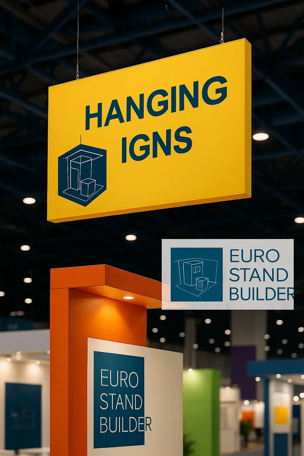 Various exhibition signage options including neon signs used across Europe — Photo 1