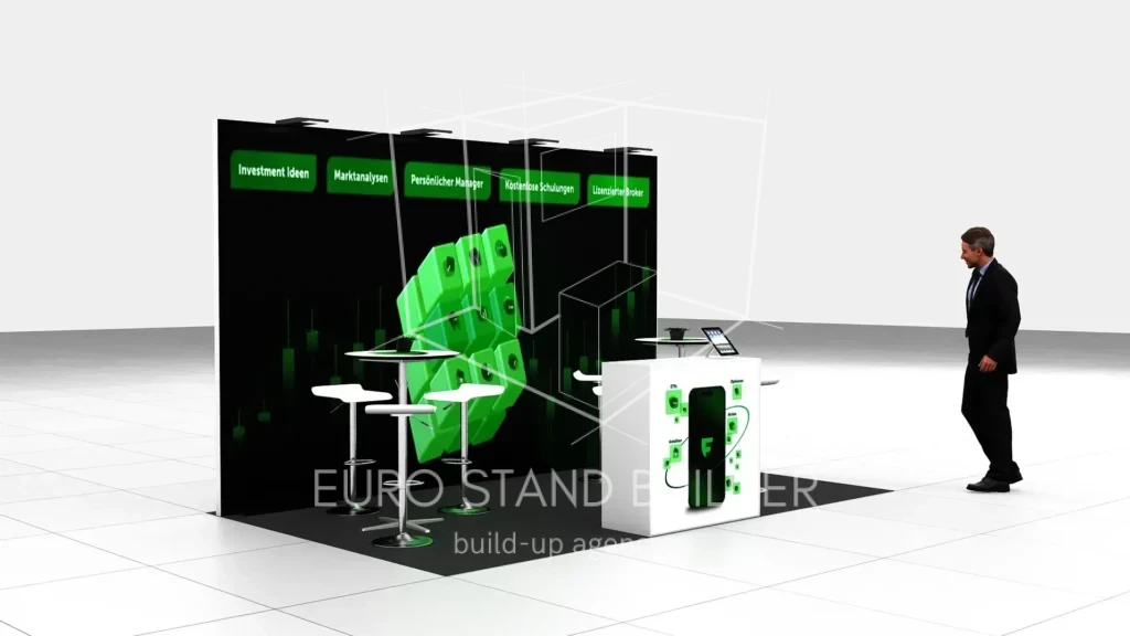 Small Inlane Booth Rental: Size 2*4 (8 m²) - visualisation 0