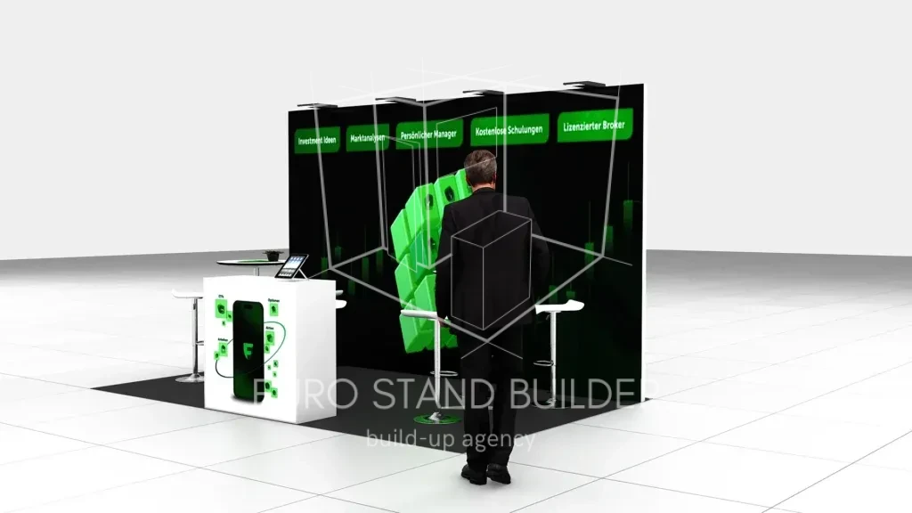 Small Inlane Booth Rental: Size 2*4 (8 m²) - visualisation 2