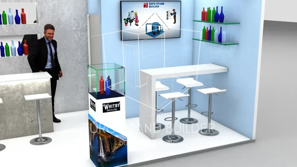 Corner Trade Show Booth Rental:<br> Size 3*5 (15 m²) - visualisation 5