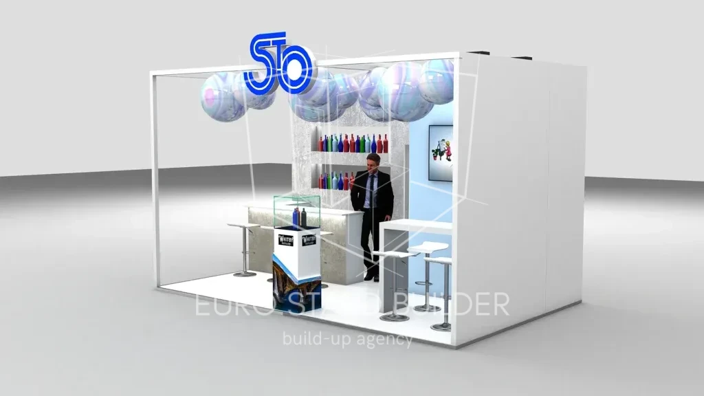 Corner Trade Show Booth Rental:<br> Size 3*5 (15 m²) - visualisation 6