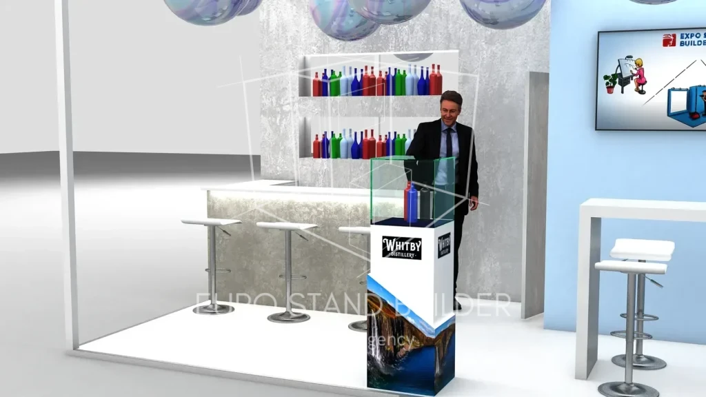 Corner Trade Show Booth Rental:<br> Size 3*5 (15 m²) - visualisation 7