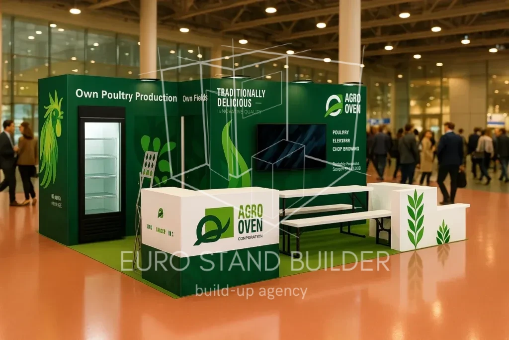 Tree Open Sides Custom Booth Rental: Size 5*5 m² - visualisation 0