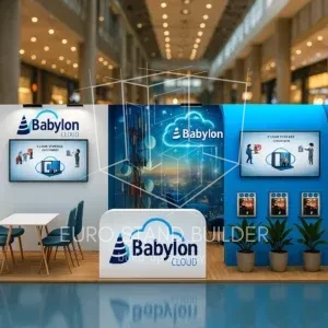 Two Sides Open Booth With Storage Room Rental: Size 5.5*4 m²