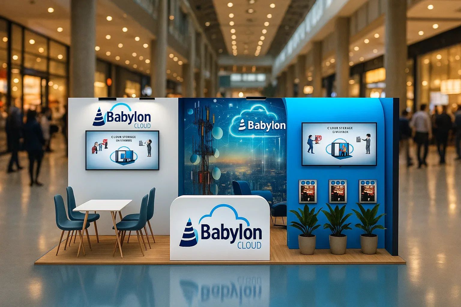 Cabina abierta por dos lados con trastero<br> para alquiler: tamaño 5,5 x 4 m²