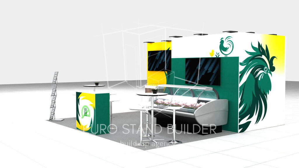 Inline Modular Booth Rental: Size 5*5 m² - visualisation 3