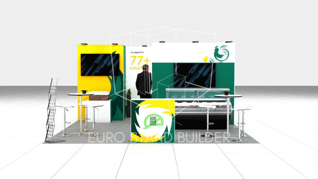 Inline Modular Booth Rental: Size 5*5 m² - visualisation 2