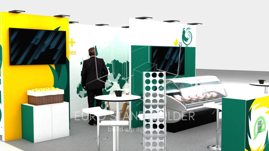 Inline Modular Booth Rental: Size 5*5 m² - visualisation 1