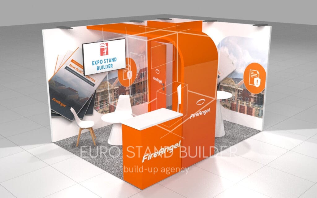 Rental of Corner Booth with Storage Room: Size 3*4 m² - visualisation 1