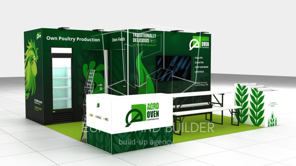 Tree Open Sides Custom Booth Rental: Size 5*5 m² - visualisation 4