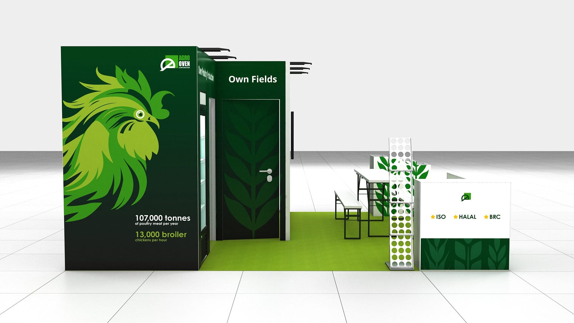 Tree Open Sides Custom Booth Rental: Size 5*5 m² - Image 5