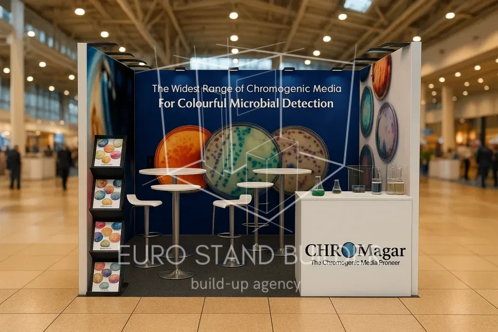 Standart Two Open Sides Booth Rental: Size 4*5 m² - visualisation 0