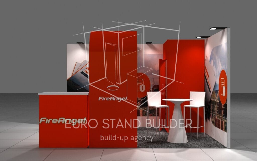 Rental of Corner Booth with Storage Room: Size 3*4 m² - visualisation 1
