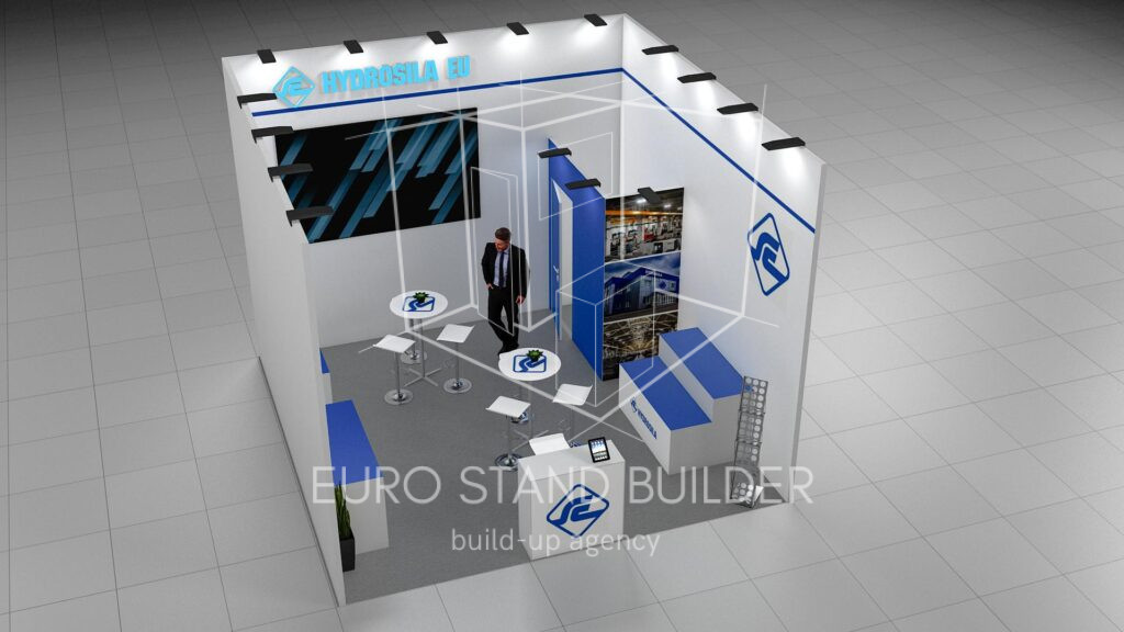 One Side Open Booth Rental: Size 5*5 m² - visualisation 0