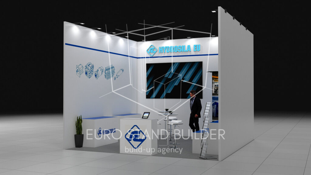 One Side Open Booth Rental: Size 5*5 m² - visualisation 1