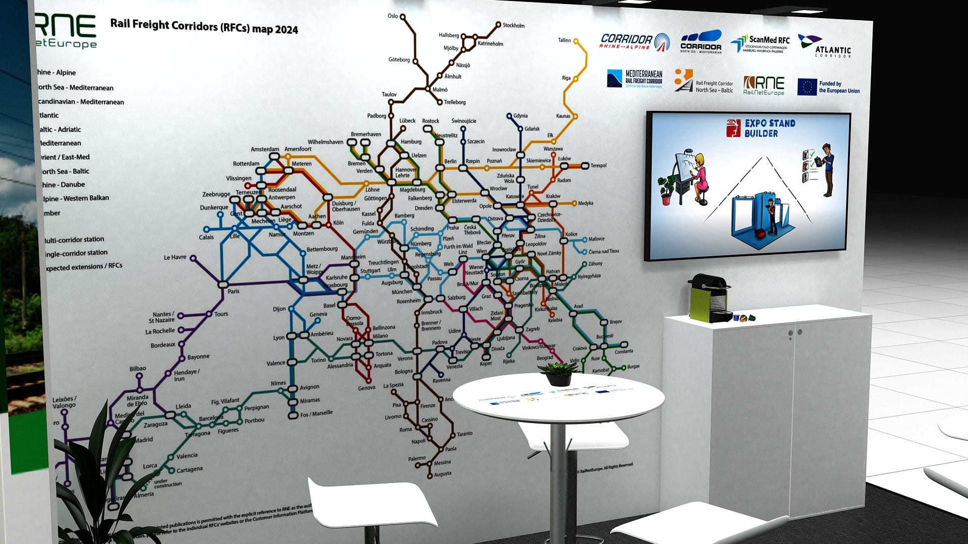 Rental of Corner Booth with Suspension: Size 6*4 m² - Image 6