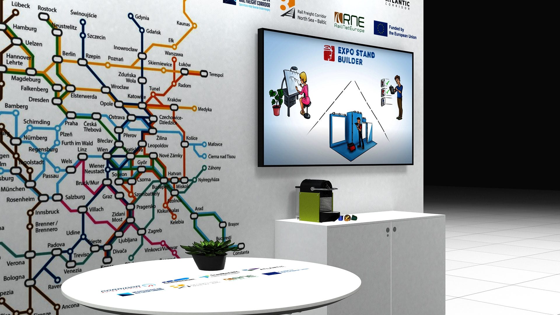 Rental of Corner Booth with Suspension: Size 6*4 m² - Image 5