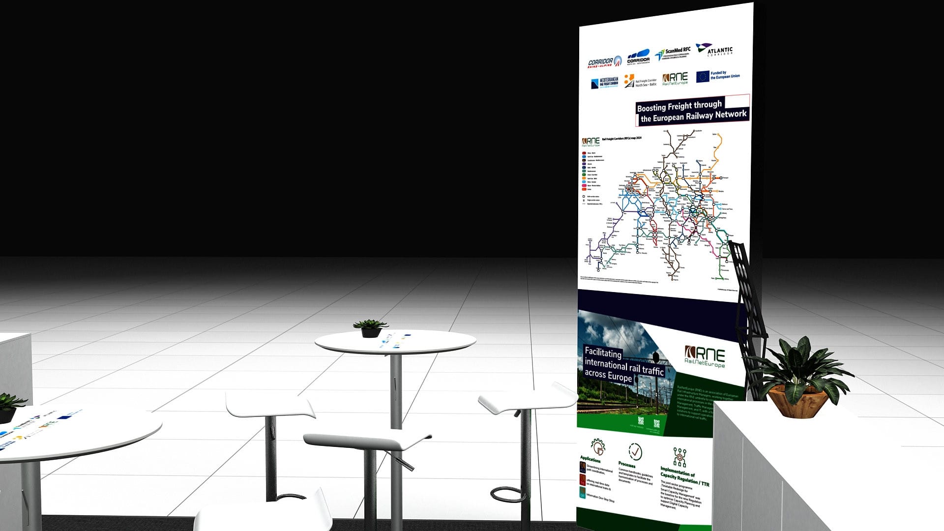 Rental of Corner Booth with Suspension: Size 6*4 m² - Image 4