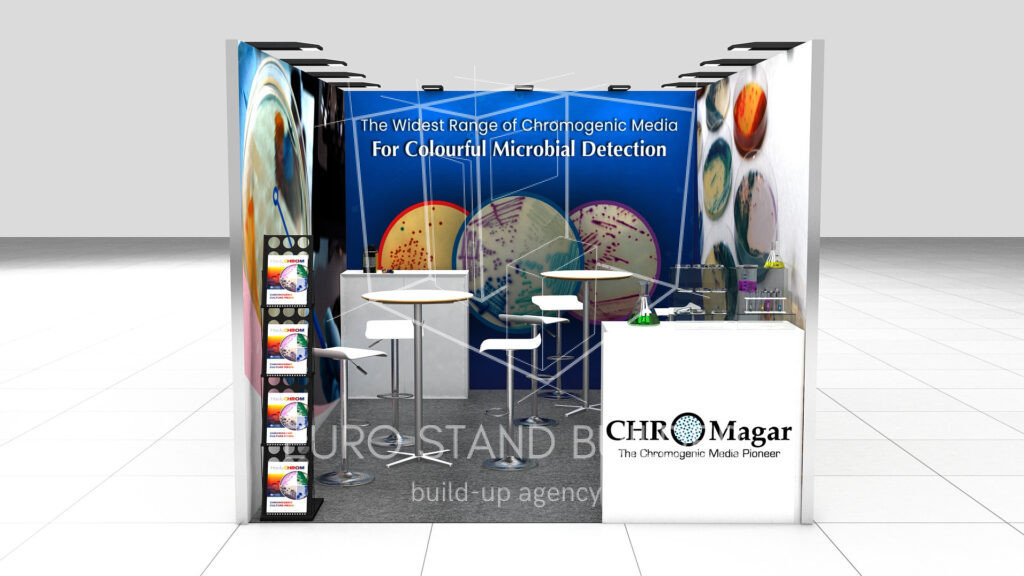 Standart Two Open Sides Booth Rental: Size 4*5 m² - visualisation 7