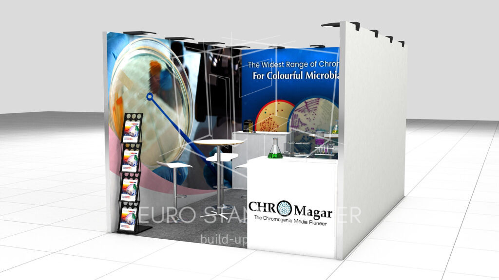Standart Two Open Sides Booth Rental: Size 4*5 m² - visualisation 6