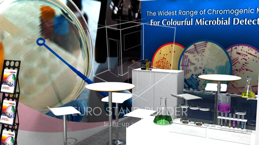 Standart Two Open Sides Booth Rental: Size 4*5 m² - visualisation 5