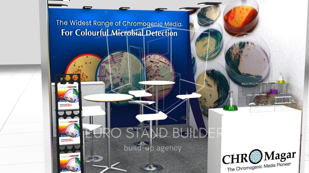 Standart Two Open Sides Booth Rental: Size 4*5 m² - visualisation 4
