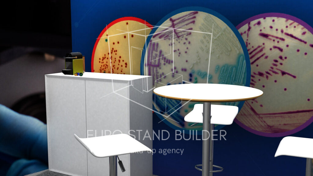 Standart Two Open Sides Booth Rental: Size 4*5 m² - visualisation 2