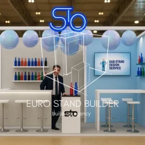 Professional exhibition stand graphics designed for impactful trade show presence