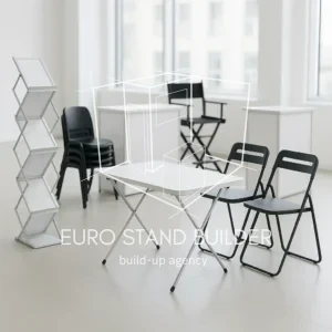 Custom trade show furniture designed to enhance booth functionality and visual appeal — Photo 1 decoding=