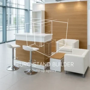 Custom trade show furniture designed to enhance booth functionality and visual appeal — Photo 4