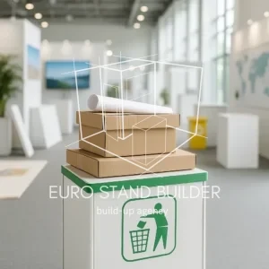 Eco-friendly disposal of booth materials following the exhibition