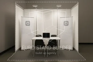 simple shell scheme display for trade show