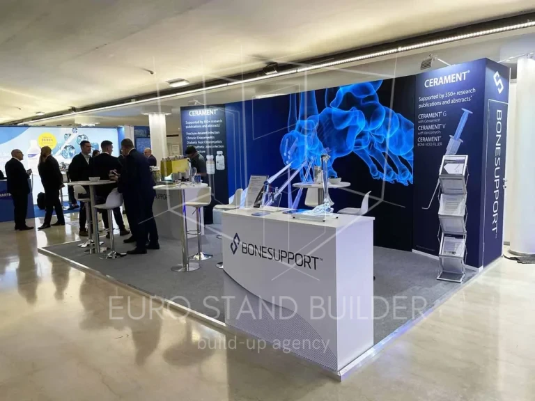 Euro Stand Builder project in Bologna, Italy – delivering high-quality exhibition stand construction services in Europe.