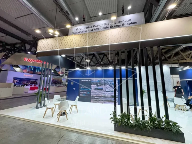 Euro Stand Builder’s custom exhibition stand in Milan, Italy – built for success at European events.