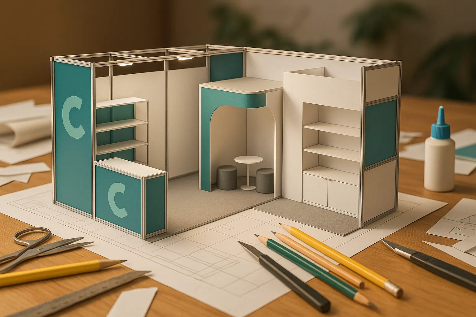 hybrid exhibition booth example
