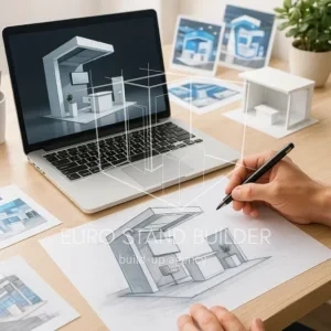 3D exhibition booth design tailored to client marketing goals