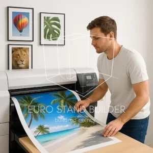 Custom printed visuals for booths in any size and shape
