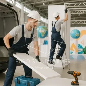 Safe delivery and assembly of trade show booth components